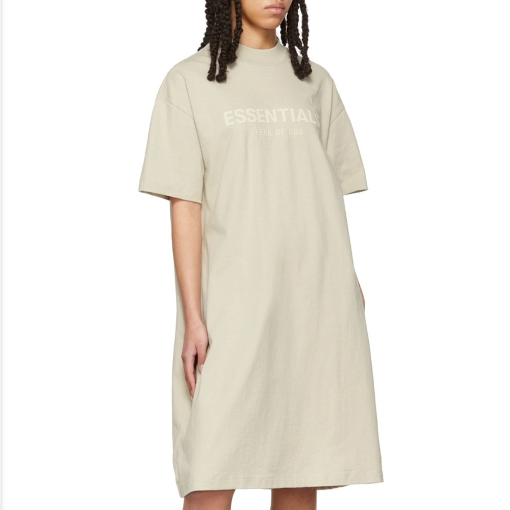 Fear of God Essentials Oversized Cream Dress